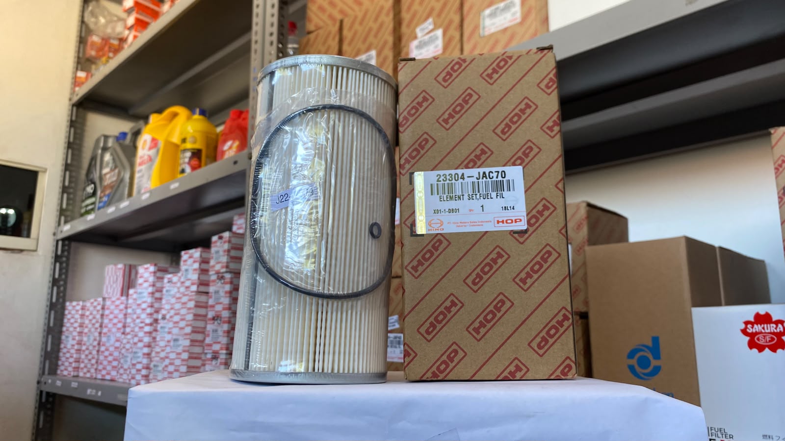 Filter solar bawah Hino 500 sparepart original